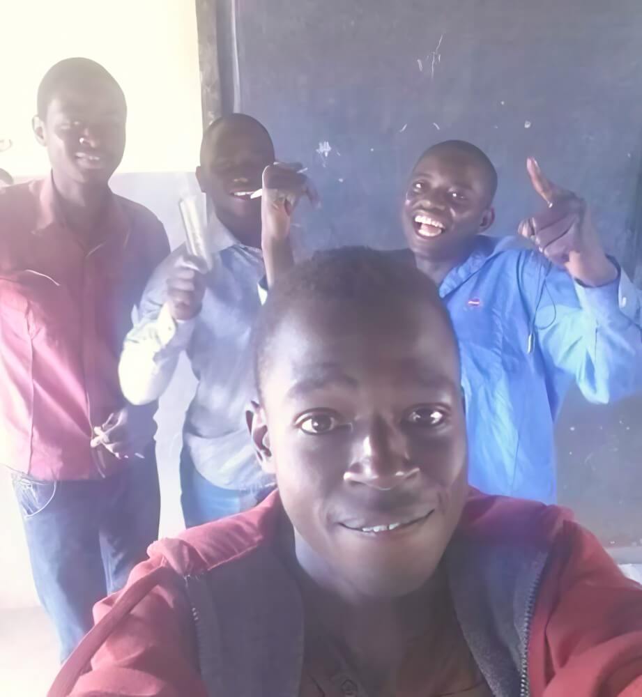 Cephas and his friends in Grade 12