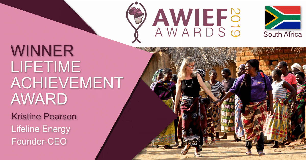 Kristine Pearson honoured with AWIEF Lifetime Achievement Award